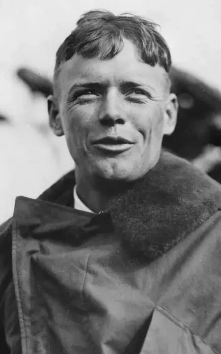 Charles Lindberg celebrated aviation hero